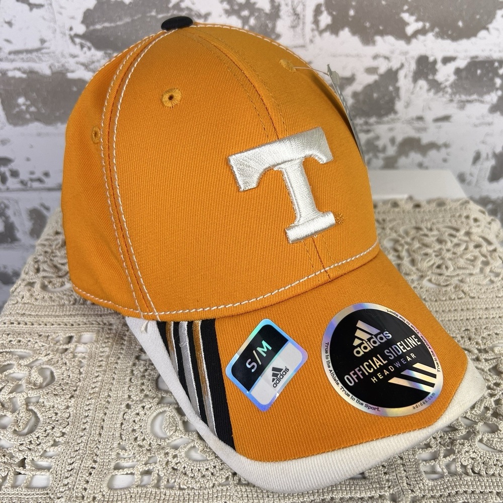 Tennessee Volunteers Adidas Structured Fitted Cap S/M Orange Silver Stripe NWT